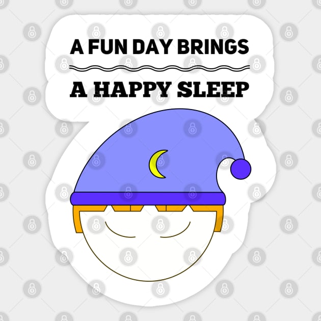 A Fun Day Brings A Happy Sleep Boy Satisfaction Sleep Management Sticker by Wesolution Studios
